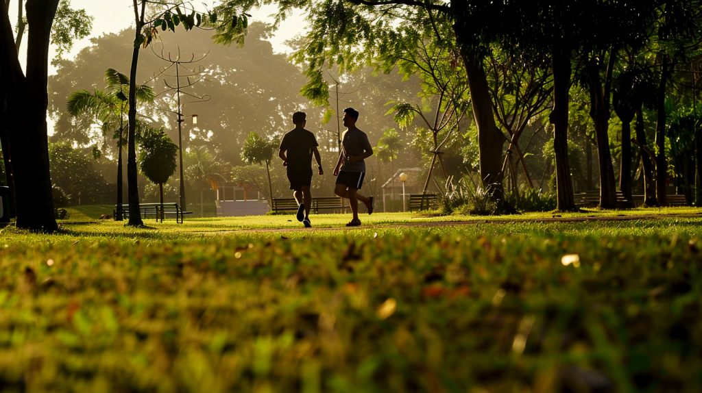 Due ragazzi gay si incontrano al parco